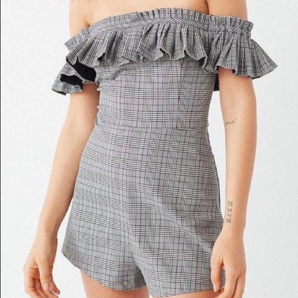 Urban Outfitters Plaid Romper